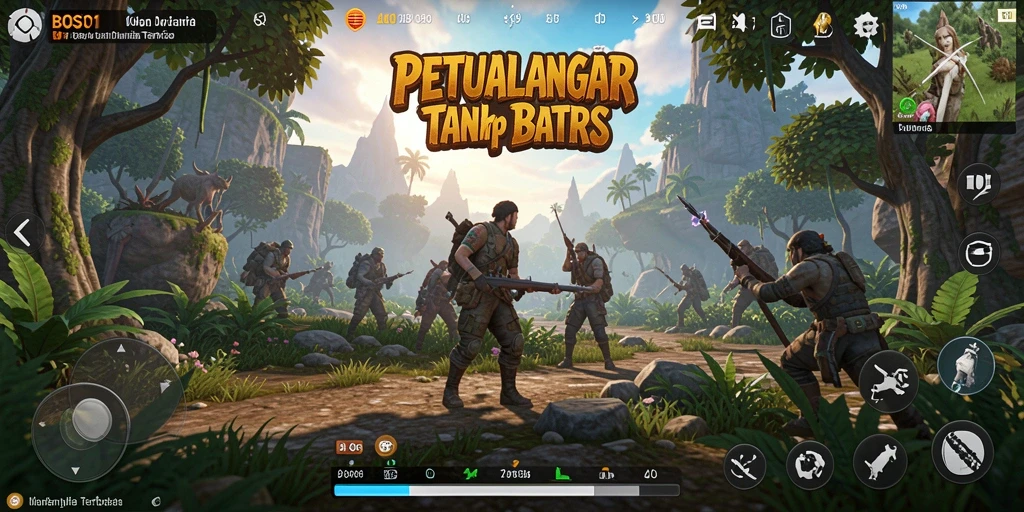Tampilan gameplay menakjubkan dari dunia terbuka yang luas di BOS01.