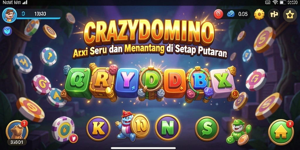 Tampilan aksi seru saat bermain CRAZYDOMINO, penuh strategi dan tantangan.