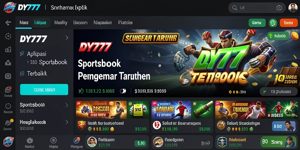 Tampilan menarik dan interaktif dari gameplay Sportsbook DY777.