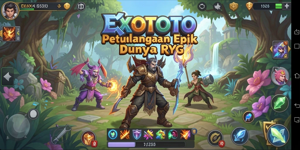 Tampilan gameplay RPG EXOTOTO yang menarik dan mendebarkan.