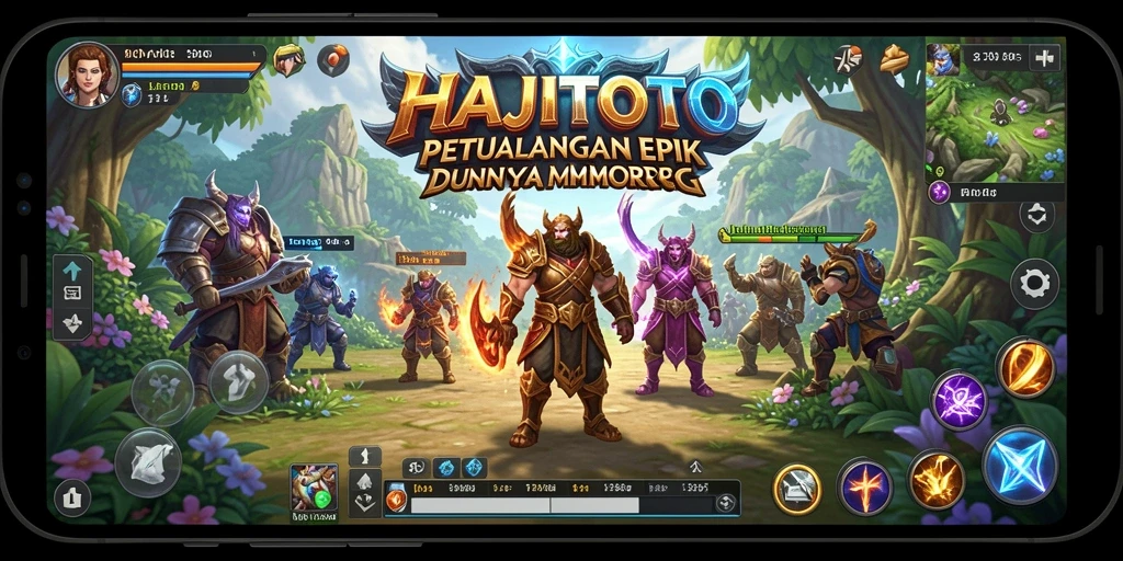 Tampilan gameplay menakjubkan dalam HAJITOTO, dunia MMORPG yang mendebarkan.