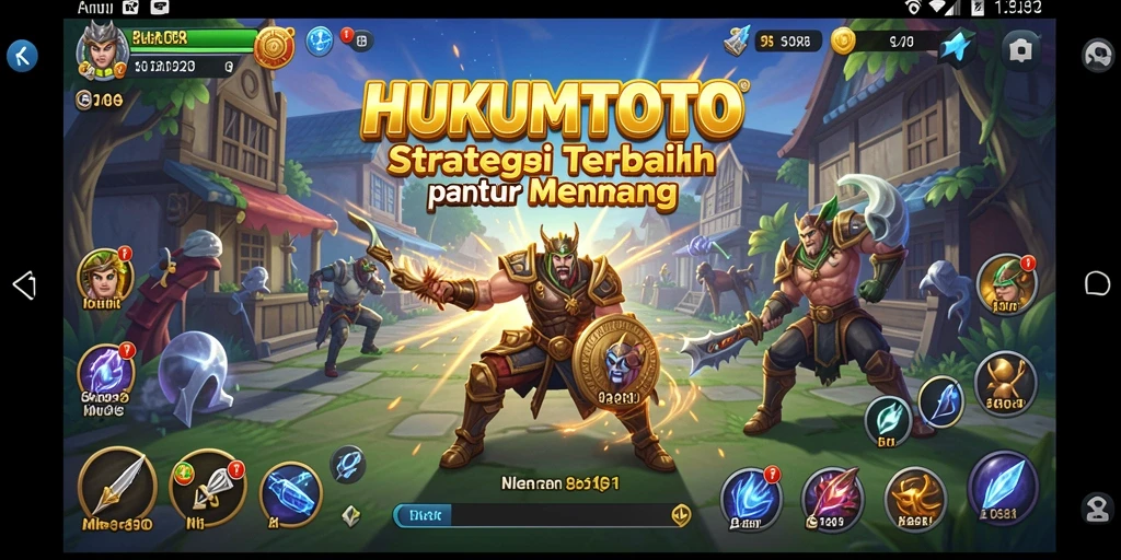 Tampilan gameplay menegangkan HUKUMTOTO dengan semua karakter dalam aksi.