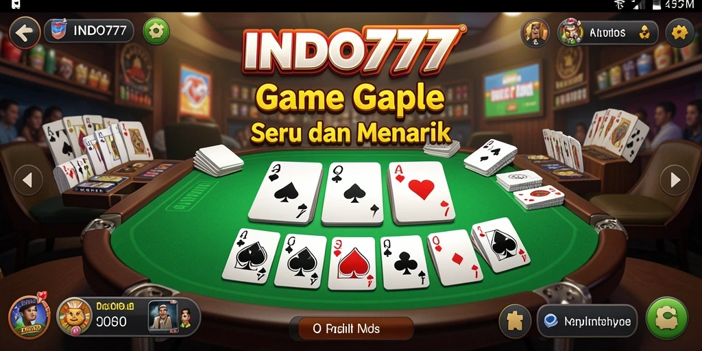 Tampilan gameplay seru Gaple di INDO777.