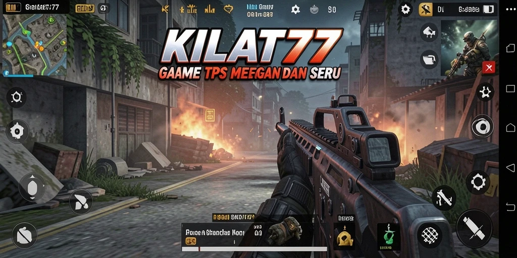 Tampilan menarik dari gameplay KILAT77 dalam pertarungan TPS.