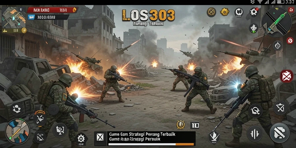 Screenshot gameplay LOS303 menunjukkan pertempuran yang mendebarkan.
