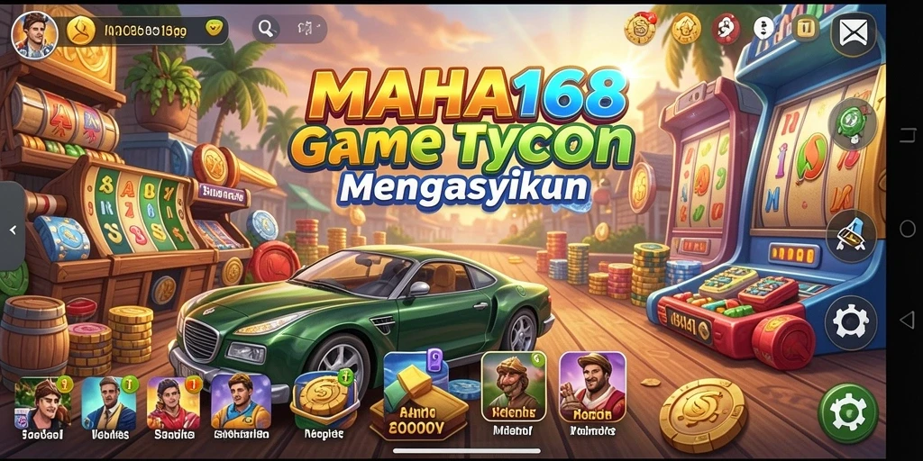 Tampilan gameplay <strong>MAHA168</strong> yang seru dan interaktif dalam manajemen bisnis.