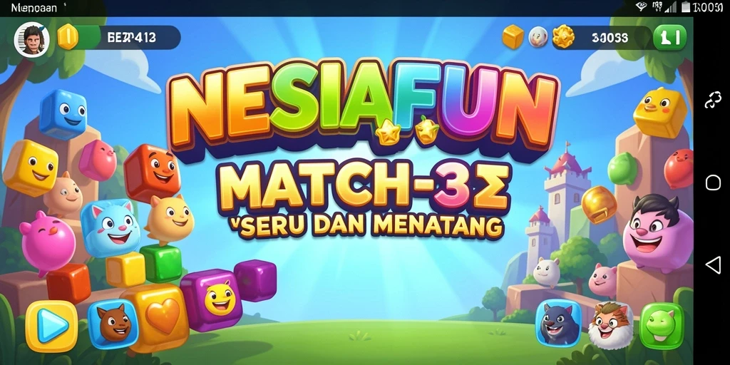 Tampilan gameplay NESIAFUN yang mengasyikkan dan penuh warna.