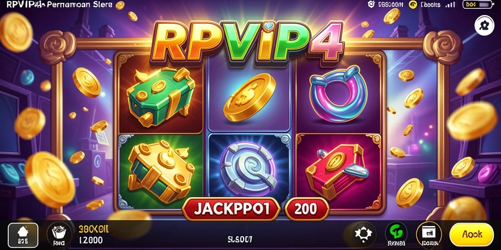 Tampilan gameplay RPVIP4 yang menegangkan dengan berbagai tema Slot.