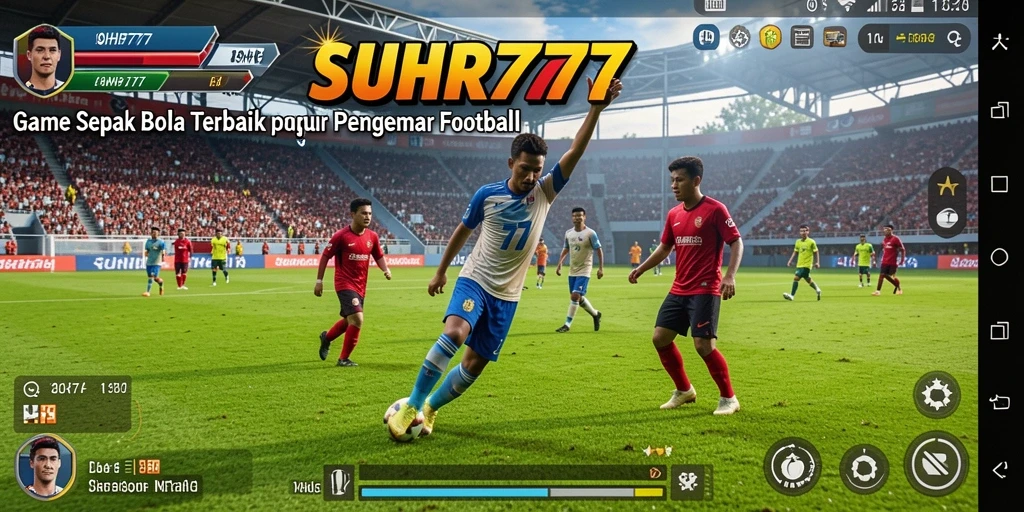 Tampilan gameplay <strong>SUHU777</strong> yang seru saat pertandingan sepak bola.
