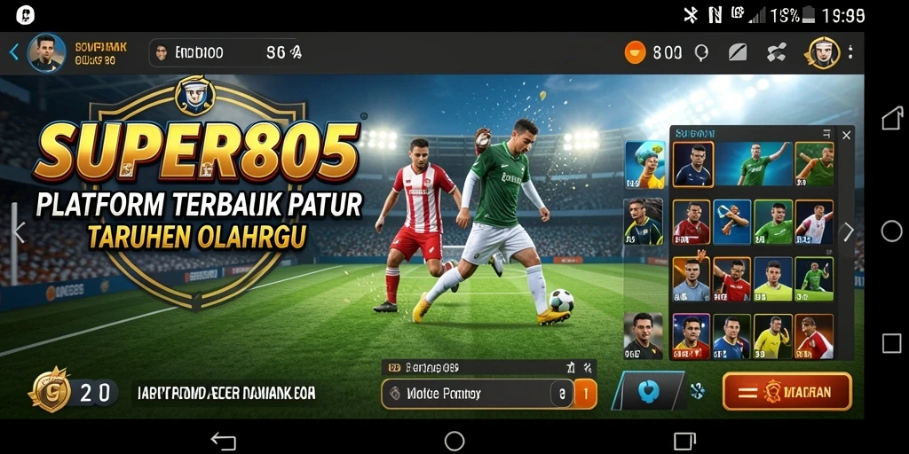 Tampilan antarmuka pengguna aplikasi SUPER805 saat melakukan taruhan.