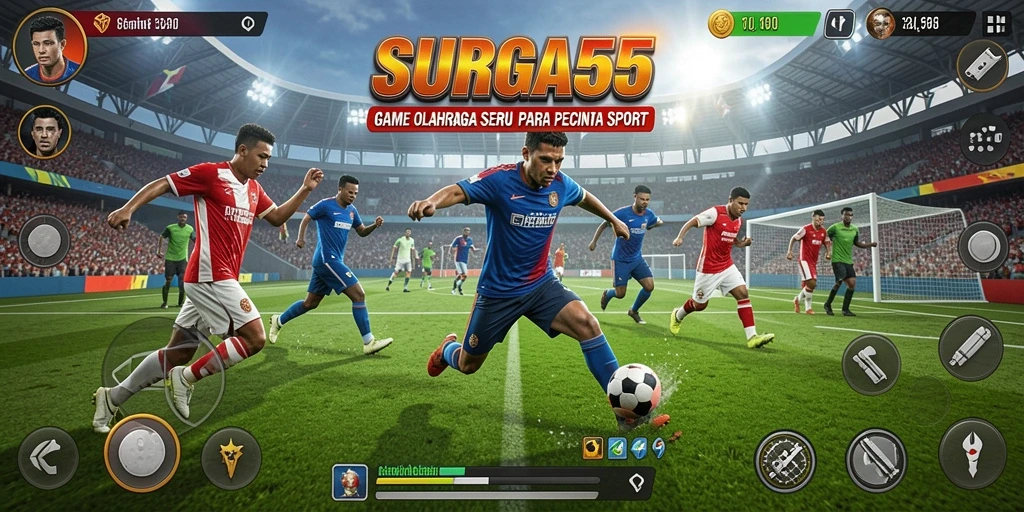 Tampilan gameplay SURGA55 yang seru dengan berbagai cabang olahraga.