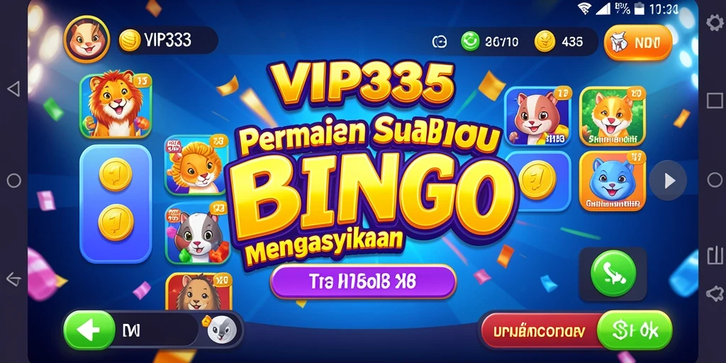 Tampilan gameplay Bingo seru di VIP333 yang menegangkan.