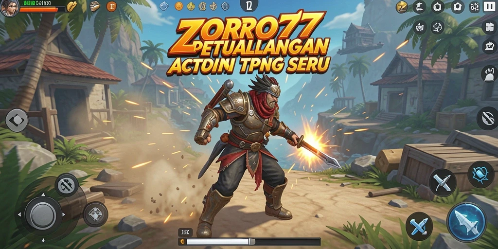 Tangkapan layar dari gameplay ZORO77 yang mendebarkan dan penuh aksi.