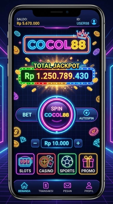 Tampilan antarmuka cocol88 yang menarik.
